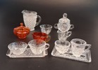 Sockerskålar & gräddkannor, glas.