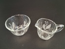 Sockerskålar & gräddkannor, glas.