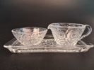 Sockerskålar & gräddkannor, glas.