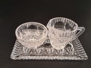 Sockerskålar & gräddkannor, glas.