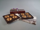 8 Underlägg/coasters, Scandia guld & 4 punchbägare, Scandia silver.
