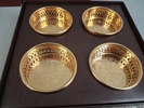 8 Underlägg/coasters, Scandia guld & 4 punchbägare, Scandia silver.