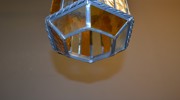 Taklampa. Blyinfattat glas.
