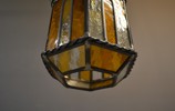 Taklampa. Blyinfattat glas.