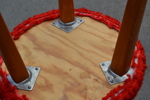Pall. 3 Ben, teak.