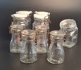 Diverse konserveringsburkar. Glas.