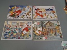Diverse julkalendrar. 1970/80-talet, mestadels 70 talet.