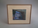 SVEN SINDE. Pastell, stadsmotiv, signerad.