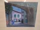 SVEN SINDE. Pastell, stadsmotiv, signerad.