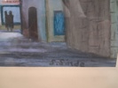 SVEN SINDE. Pastell, stadsmotiv, signerad.
