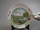 PETER BANETT. 12 Samlartallrikar, Royal Worcester.