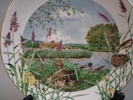 PETER BANETT. 12 Samlartallrikar, Royal Worcester.
