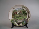 PETER BANETT. 12 Samlartallrikar, Royal Worcester.