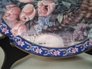 LENE LIU. 9 Samlartallrikar, Porslin. Blomstermotiv.