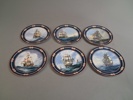 6 Samlartallrikar, "Skepp", Royal Doulton.