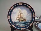 6 Samlartallrikar, "Skepp", Royal Doulton.