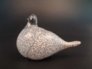 Skulptur. "Fågel", Glas, Etikettmärkt: Polar glasbruk AB, Haparanda.