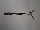 GUNNAR ANDER. Ljusstake, glas & metall, "Fågel", Ystad Metall, 1950/60-talet.