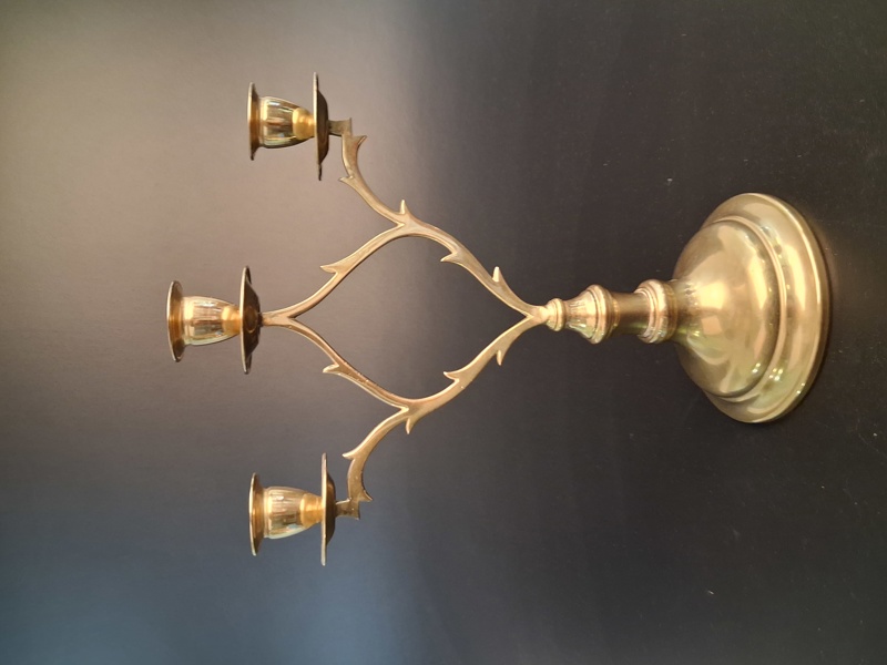 Kandelaber. Barockstil, mässing, 1800/1900-talet.