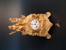BORDSPENDYL. Viel & Delrus, Förgylld brons, 1800-talet.