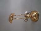 Bordslampa. snäcklampa. art deco stil, mässing, 1900-talet.