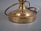 Bordslampa. snäcklampa. art deco stil, mässing, 1900-talet.