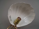 Bordslampa. snäcklampa. art deco stil, mässing, 1900-talet.