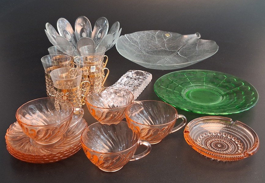 Diverse glas. Bl.a Royal Krona, Arcoroc m.m.