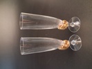 2 Champagneglas. "Neptus", Darryle Hinz. Royal Copenhagen.