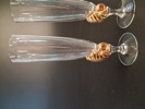 2 Champagneglas. "Neptus", Darryle Hinz. Royal Copenhagen.
