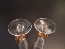2 Champagneglas. "Neptus", Darryle Hinz. Royal Copenhagen.