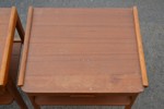 2 Nattduksbord. Teak, Bröderna Ahlqvist, Skånes Värsjö, 1950/60-talet.