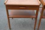 2 Nattduksbord. Teak, Bröderna Ahlqvist, Skånes Värsjö, 1950/60-talet.