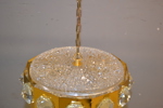 Taklampa. Mässing & glas. 1970-talet.