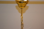 Taklampa. Mässing & glas. 1970-talet.