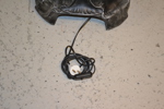 Golvlampa. Plast & glaskupa. Troligtvis Polen.