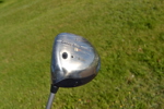 Golfbag med klubbor.
