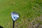 Golfbag med klubbor.