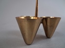 GUNNAR ANDER. Skål, mässing, Ystad metall, 1960-talet, signerad GA Made in Sweden.