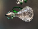 Karaff & 12 snaps/Likörglas. Troligtvis Trellerborgs glasbruk.
