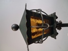Bordslampa. Metall & glas, 1900-talet.