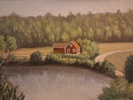 ANSELM PAULSSON. Olja på duk. Landskapsmotiv, signerad & daterad 1951.