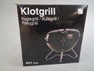 Klotgrill. Oanvänd.