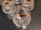 6 Cognacskupor. Gulddekor.