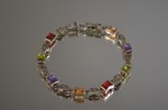 Armband med stenar. Sterlingsilver 925, vikt 12,4 gram.