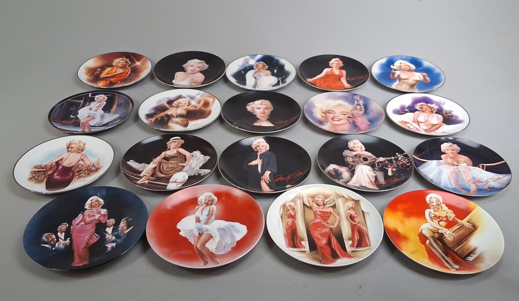 Samlartallrikar. 19st, "Marylin Monroe", Delphi, Bradex, 1990-talet.
