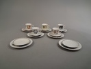 Kaffekoppar fat & Assietter. Jul, Fyrklövern. 1977,1979, 1980, 1982,1983 har 3 delar 78 & 81 saknar koppar.