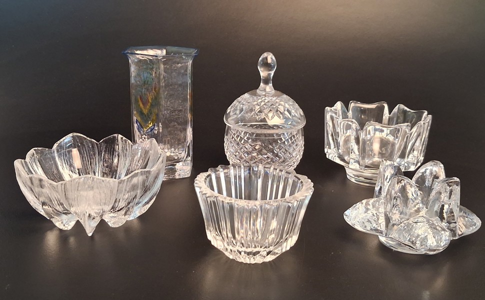 Diverse glas. Orrefors, Sea, Kosta Boda.