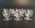 12 Coupeglas. Kosta, dekor av blommor.