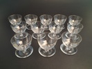 12 Coupeglas. Kosta, dekor av blommor.